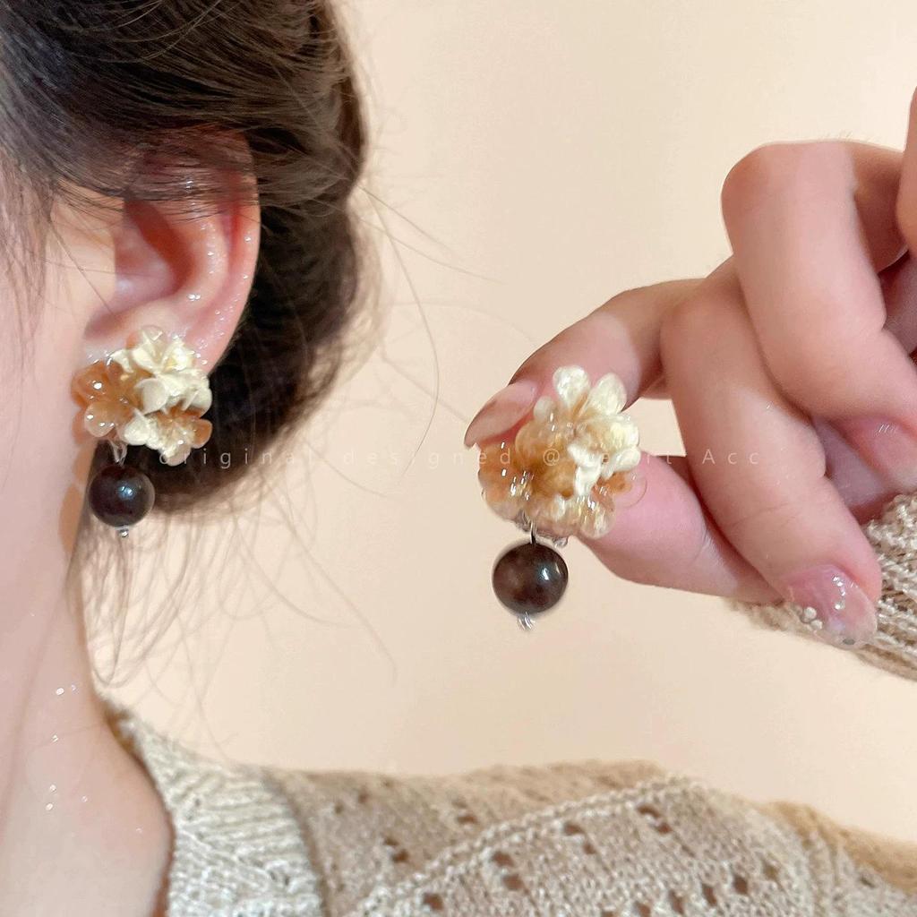 Летние милые серьги с цветами: Универсальные серьги-гвоздики высокого класса с иглой из серебра 925 пробы