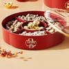 Праздничная круглая тарелка для закусок и конфет на Новый год