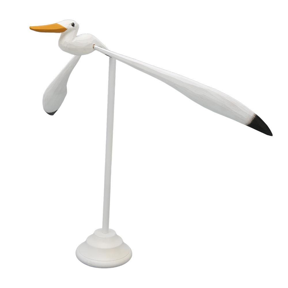 5pcs White Seagull Statue Balancing Nautical Sculpture Mobiles Seagull Figurine For Patio