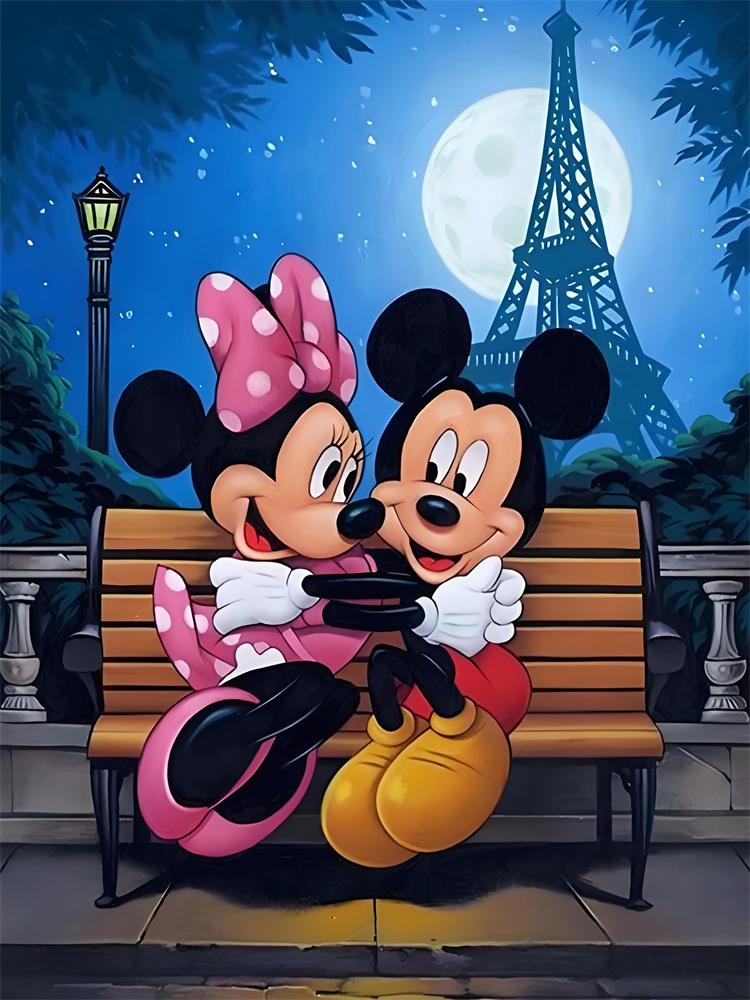 Disney 5D Алмазная Живопись Темные Микки и Минни Декор DIY Полная Алмазная Мозаика Инкрустация Набор для Вышивания Крестом Подарок