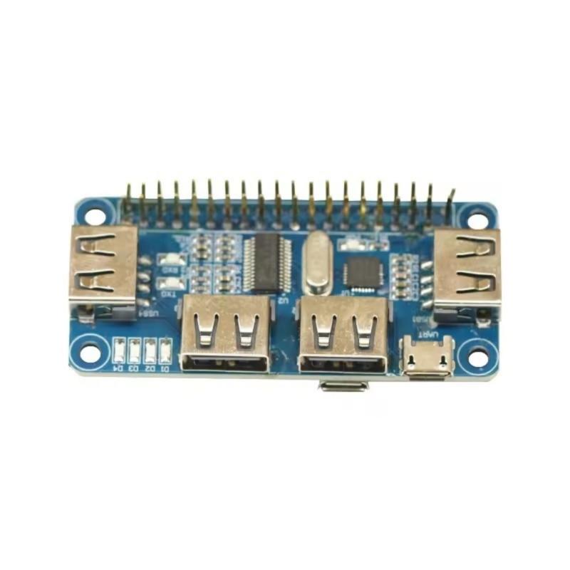 Компактный USB-модуль расширения UART Добавляет 4 USB-порта для устройств Raspberry Встраиваемые проекты Компактный дизайн