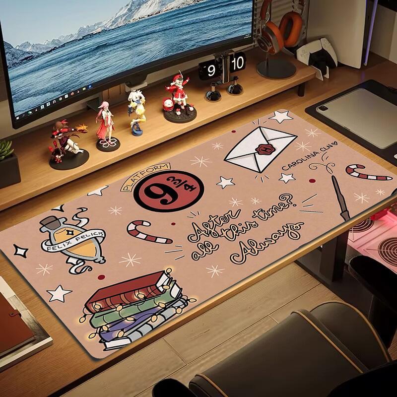 Harry Potter Print Cushion Non-slip Laptop Tablet Big Mousepad XXL Mat Mini PC Playmat With Lock edge