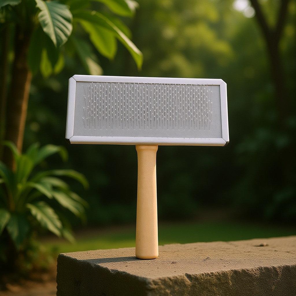 Деревянная ручная чесалка для шерсти для иглопробивания Эффективное разделение волокон Эргономичная буковая ручка Стальные иглы Портативный инструмент для валяния