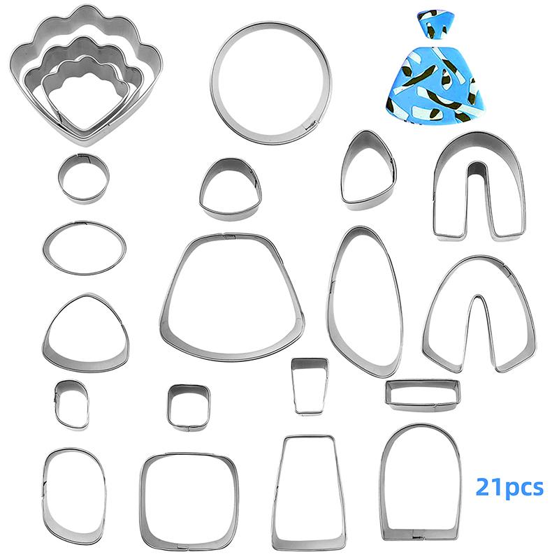 1 набор резаков из полимерной глины для сережек, резак из нержавеющей стали, серьги из глины своими руками