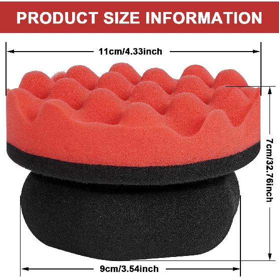 2 Pack Large Tire Shine Applicator Pad, Tire Hex Grip Applicator, Tire Shine Car Detailing Foam Sponge Tool, Reusable Car Cleaning Supplies After Car