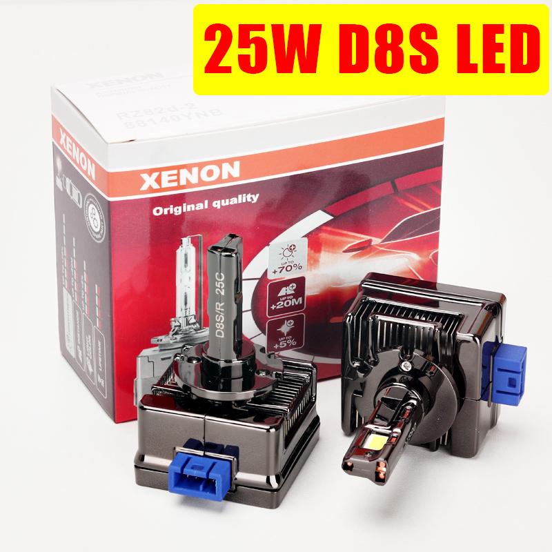 2шт автомобильный светодиод D8S 25w hid TO светодиодная фара 6000k D8S