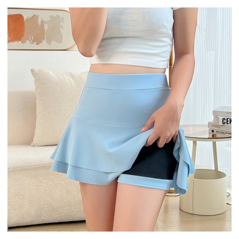 Fashion Dancer Bubble Skirt Women's Safety Pants Skirts Sexy Mini Skater Medium Pleated Skirt Fluffy Sun Dress Casual Uniform