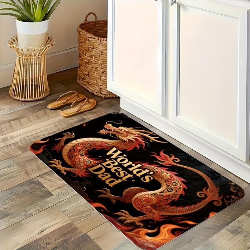 1PC Cyberpunk Skull Pattern Kitchen Rug Non-Slip Door Mat Pop Design Bathroom Rug Bath Mat Carpet for Home Sink Laundry Decor