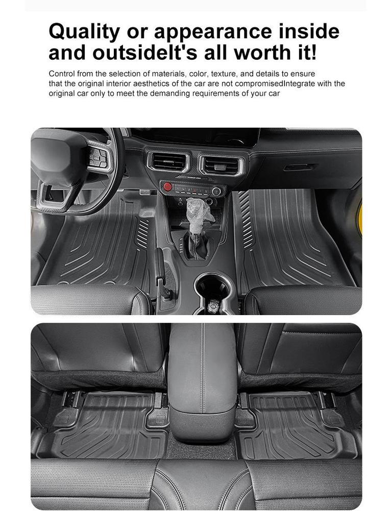 Ford Mustang 2015-2024 Индивидуальные грязезащитные напольные коврики из ТПЭ