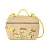Longchamp Складная сумка-корзина 16 Плетеная на молнии Холщовая и кожаная сумка-тоут Сумка через плечо Мини-сумки для женщин Желтый 10187HCE020