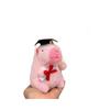 Adorable Plush Capybara Keychain For Graduates With Cute Doctor Outfit In Pink