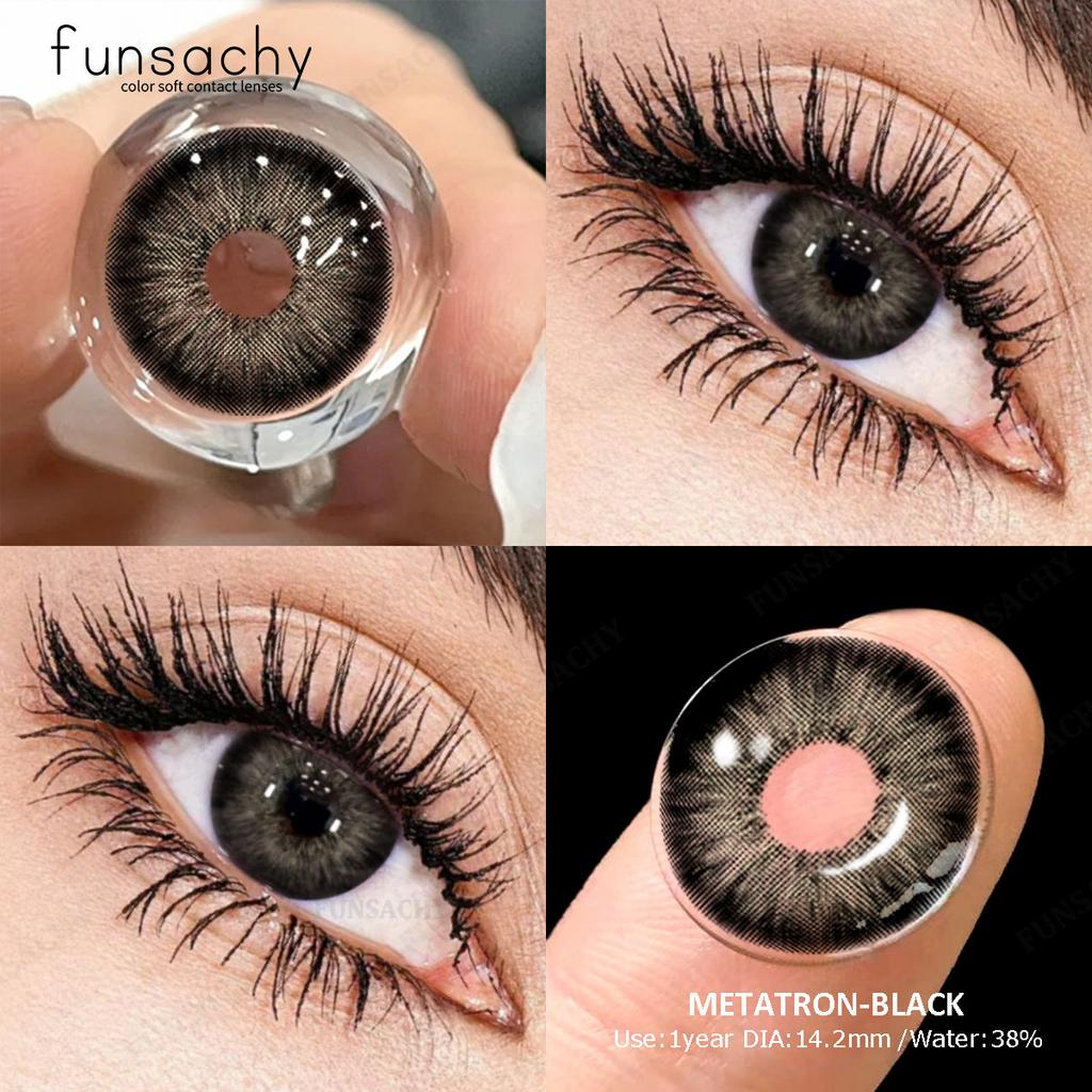 FUNSACHY 2 шт Colorcon 1 пара корейских линз цветные контактные линзы для глаз синие линзы большие зеленые линзы черные линзы на год