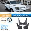 Передние и задние автомобильные брызговики, комплект для Land Rover Defender 2022 2023 L663, брызговики, брызговики, автомобильные аксессуары