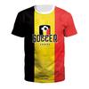 Mens Loose Fit Short Sleeve Crew Neck T-Shirt With 3D Print Soccer Fans Fall Sport Casual Wear