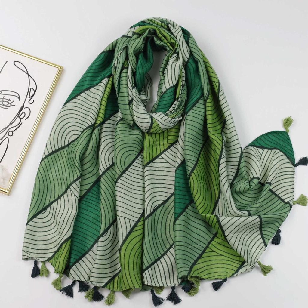 2024 Spring And Autumn Winter New Cotton And Hemp Long Thin Scarf Travel Versatile Sunscreen Warm Shawl For Women