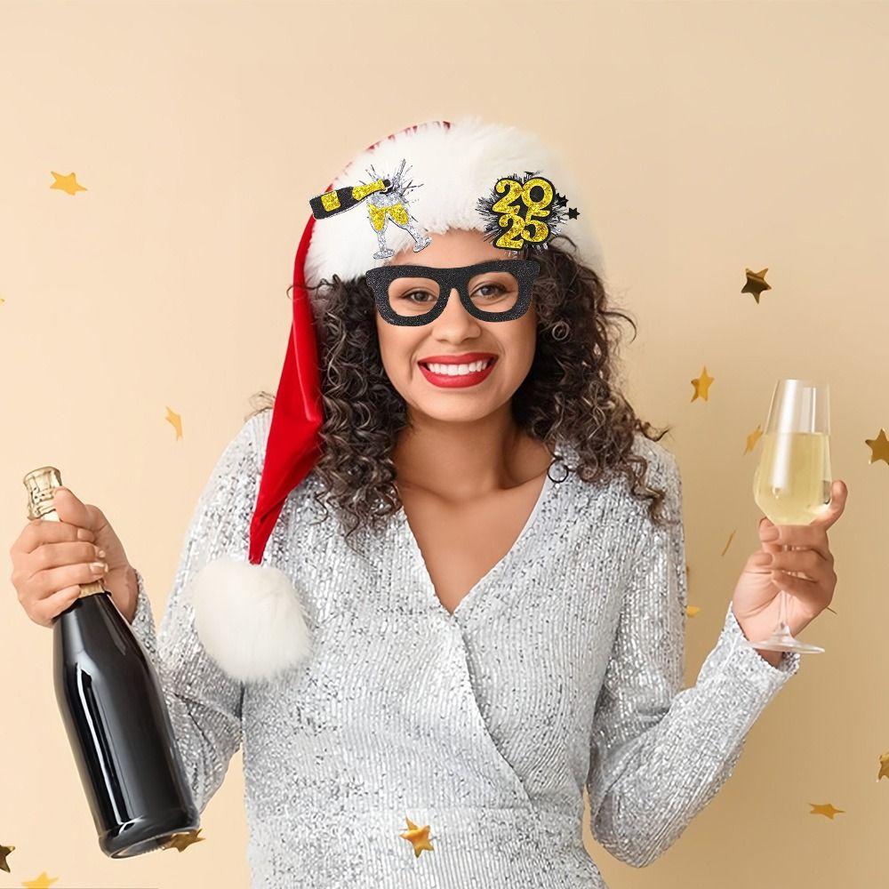 3 шт. забавные черные золотые очки мультфильм звезда цвет полосатая оправа очки новогоднее одеваются