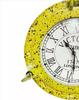 Nautical Porthole Wall Hanging Clock Ship Yellow Patina Finish For Wall Decor