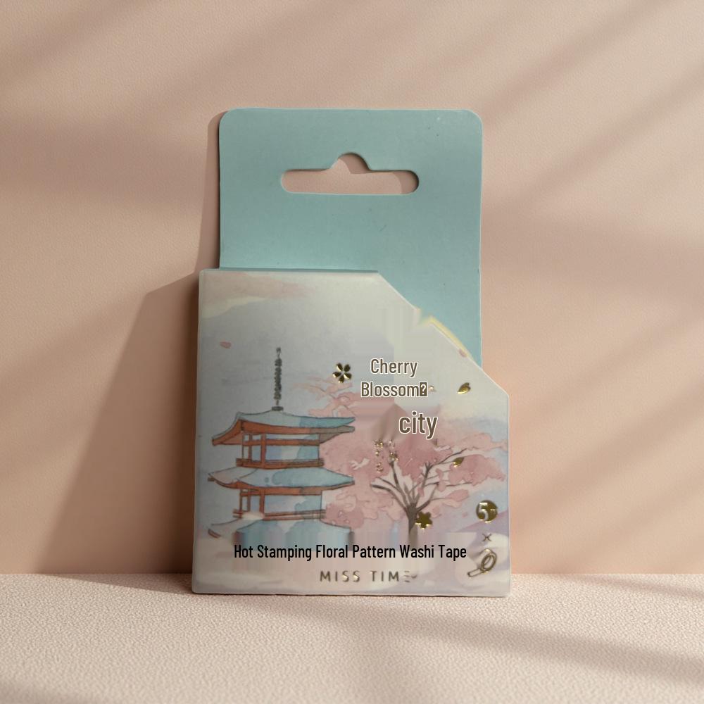 Васи-лента Shiguang Sakura Story - Свежий японский цветочный дизайн для журналов и DIY-коллажей
