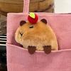 Charming 10cm Capybara Plush Doll Adorable Keychain Accessory For Backpacks