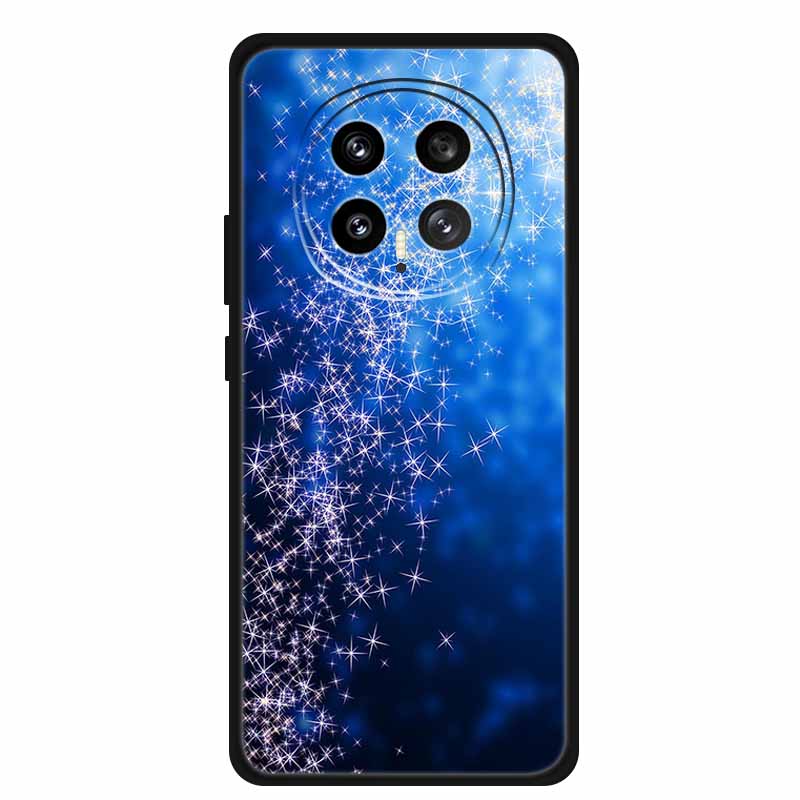 Защитный чехол для мобильного телефона For Honor Magic8 5G, с цветочным рисунком, мягкий, черный силикон, задняя крышка для Honor Magic 8 2025, чехол Funda