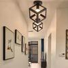 For Home Corridor Geometric Iron Ceiling Lamp Cover Black Ceiling Light Lampshade Cozy Decor