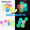 1pcs Random Squeeze Decompression Sticky Ball Toy Glow In The Dark Relief Stress