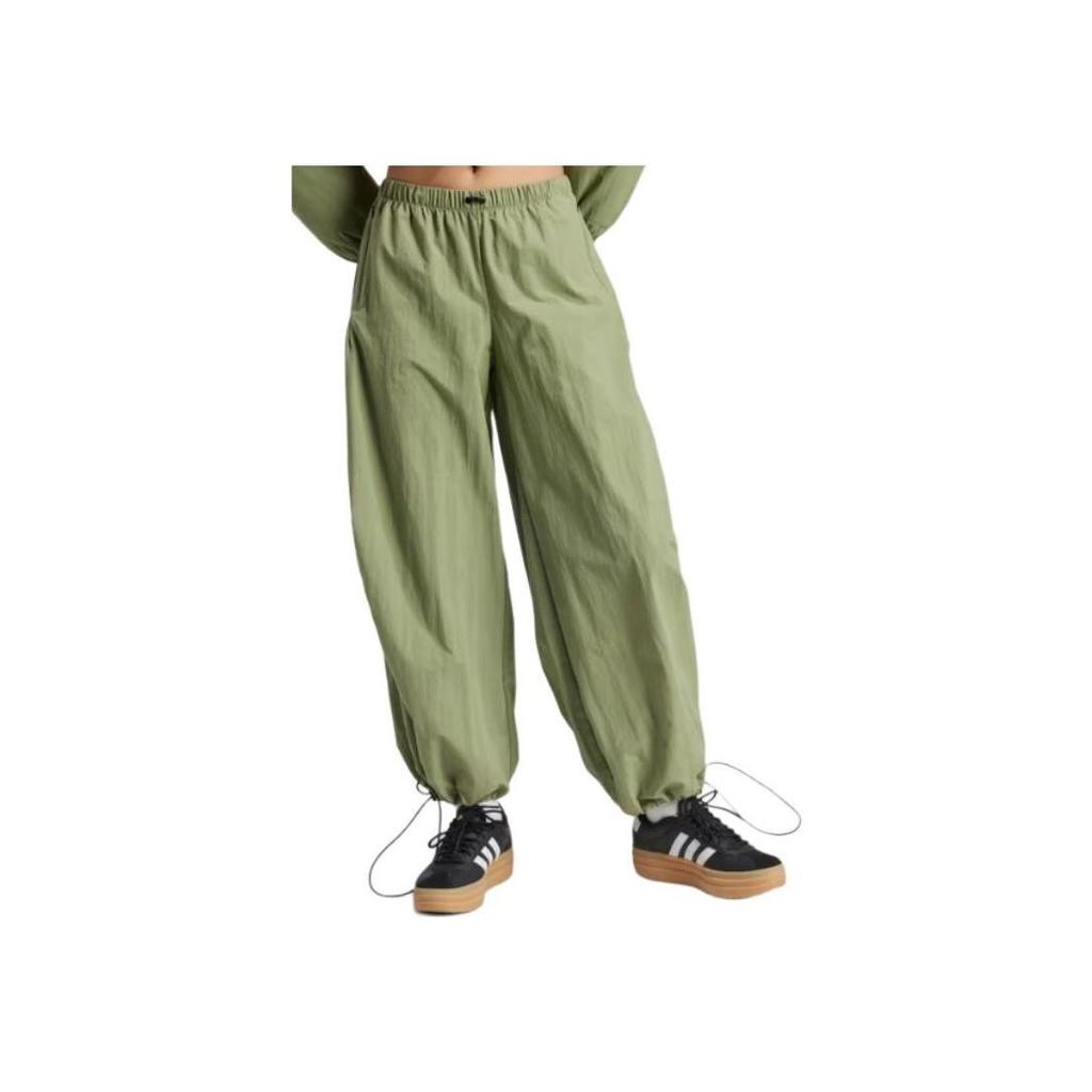 Adidas City Escape Solid Color Loose Weave Casual Pants Women Bottoms Tent-Green IW5205