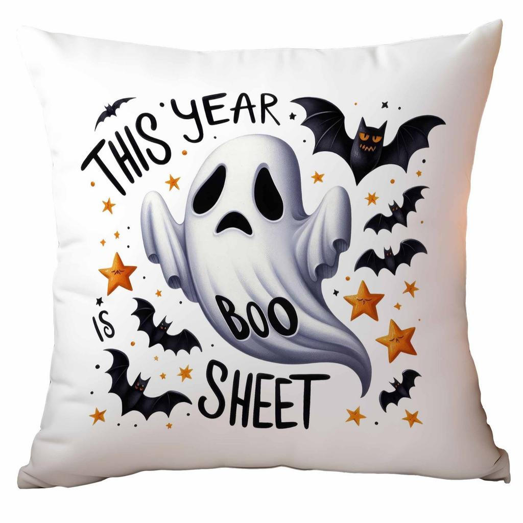 Новая Популярная Хэллоуинская Наволочка Милая Серия Привидений Льняной Материал Хэллоуин Украшение для Дивана