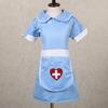 Kids Girls Nurse Cosplay Fancy Dress Up Costumes Halloween Stage Performance Dress With Cape Hat Set