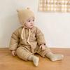 Bear Baby Winter Jumpsuit Scarf Autumn Toddler Outfit Set Fleece Newborn Romper for Boys Girls Clothes Infant Onesie