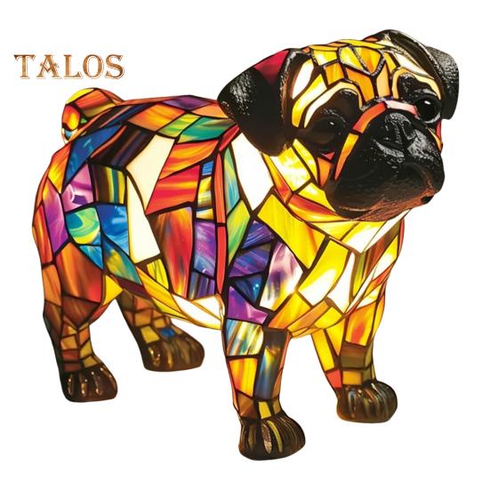 Настольная лампа в виде щенка, винтажная лампа в виде корги и мопса, прикроватная тумбочка из смолы с изображением животных, ночник, светодиодный светильник в собачьей тематике для спальни, гостиной, офиса