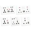 Depoguye UK Standard Socket Panel Double 13A with Switch Double Usb One-opening Multifunctional Eight-hole White Wall Socket
