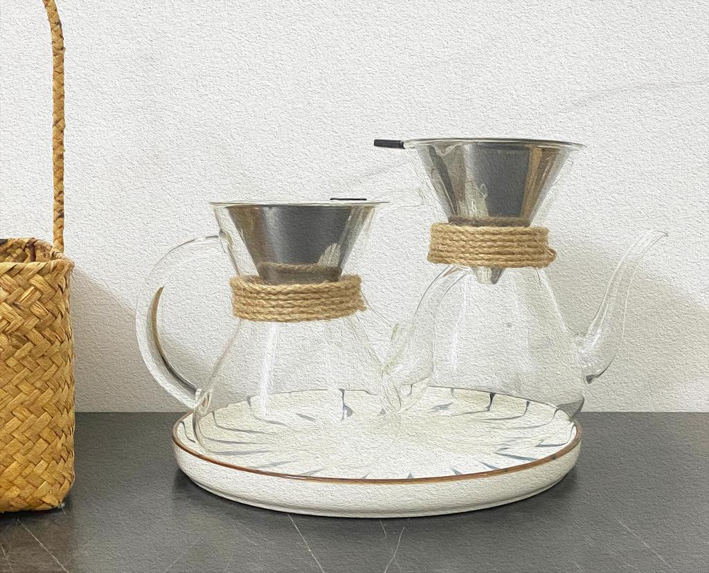 Кофейный сервер Gugrida, капельный кофейный сервер, ручной капельный кофейный сервер, устойчивый к жаре и холоду, материал из высокоборосиликатного стекла, устойчивый к воздействию, (Клюв 800мл)