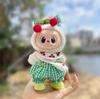 Одежда Labubu 15/17 см V1/2/3 Кукла Вишневая Тема Комбинезоны Головной Убор Шарф Сумка 4 шт./Упаковка Плюшевая Хлопковая Кукла Декоративный Аксессуар