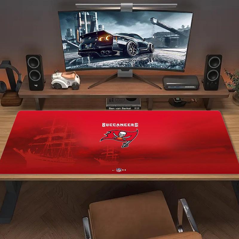 Коврик для мыши Tampa Bay Buccaneers Большой игровой коврик для стола Нескользящий коврик для ноутбука и планшета XXL Коврик для мини-ПК Игровой коврик с заблокированным краем