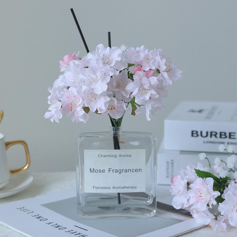 Cherry Blossom Branch Bouquet Short Branch Spring Peach Flower Artificial Flower Home Decoration Small Bouquet