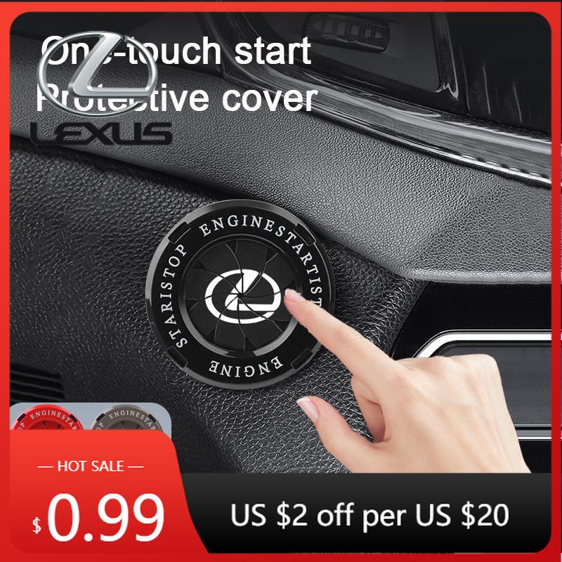 Interior Stickers Car Ignition Switch Cover Start Rotating Cap Motorcycle Accessories For Lexus FSPORT LBX NX RX 350h 450h ES UX