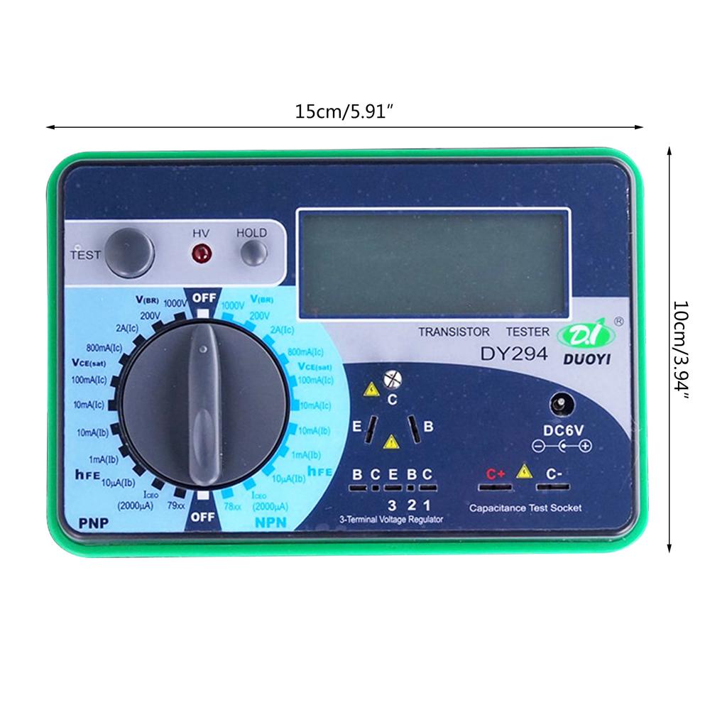 High-Precision Electrical Circuits Tester Digital Transistor Analyzer Tester Multifunction Semiconductor Test 1000V