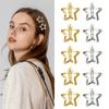 2Pcs Hairclips Girls Cute Star Barrettes Women Snap Clip Metal Headdress Jewelry Hair Accessories