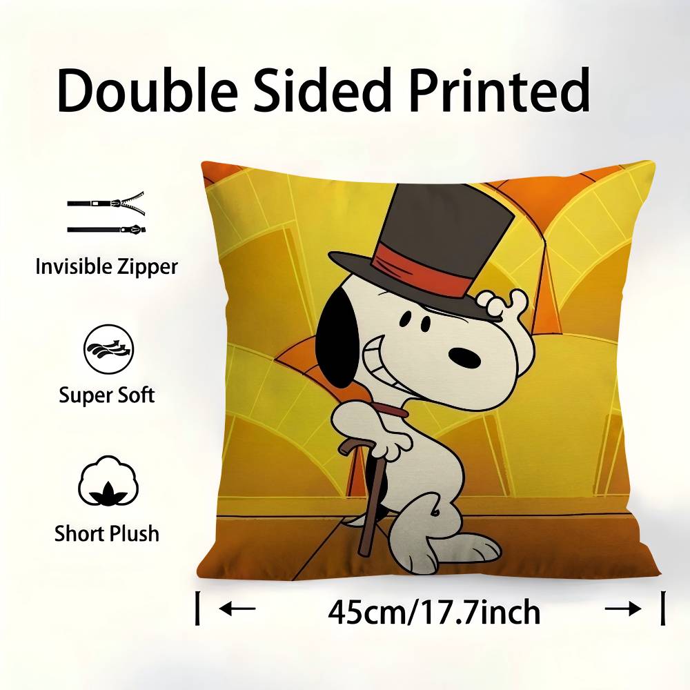 Anime Snoopy Personalized Pillow Dust Cover Bedroom Kids Party Decoration Pillowcase Birthday Children Gift