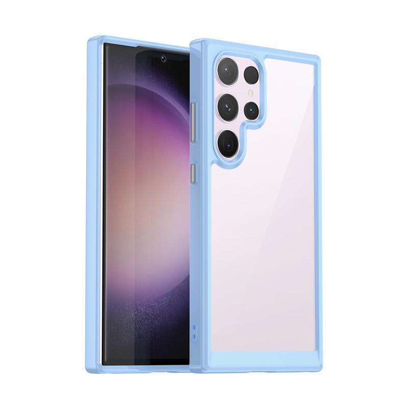 Для Samsung Galaxy S24 Ultra Чехол для Samsung S24 Ultra 5G Чехол Цветной Мягкий Край Силиконовый Прозрачный Бампер Для S24 Ultra