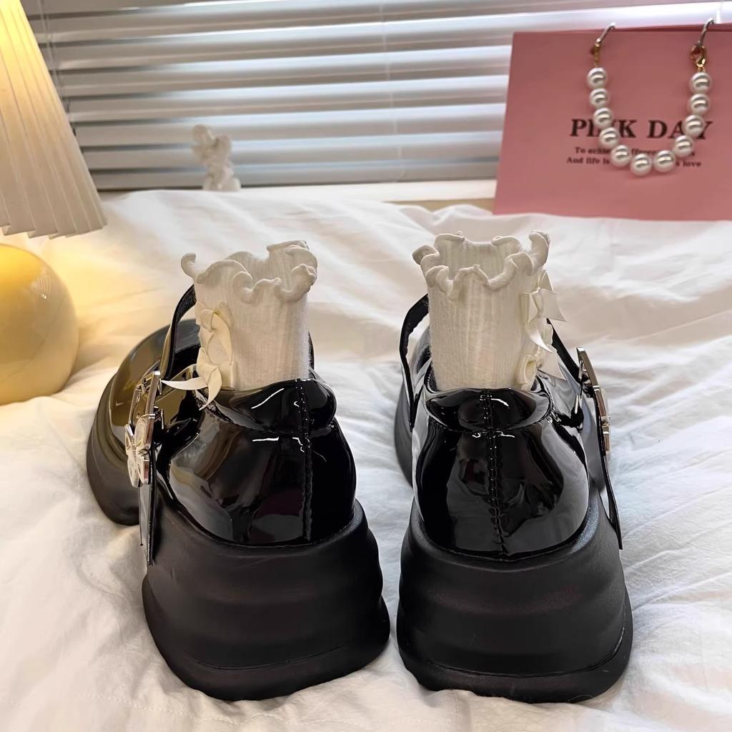 Милые классные маленькие кожаные туфли женские весна и осень ретро толстые туфли Мэри Джейн с неглубоким горлом женские модные женские дышащие туфли