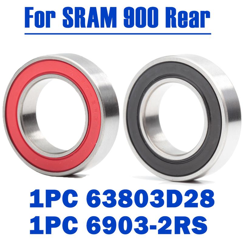 63803D28 6903RS Bearings Wheel Set ( 2 PCS ) For SRAM 900 Rear Bicycle Repair Parts 17*30*7mm 17*28*7mm
