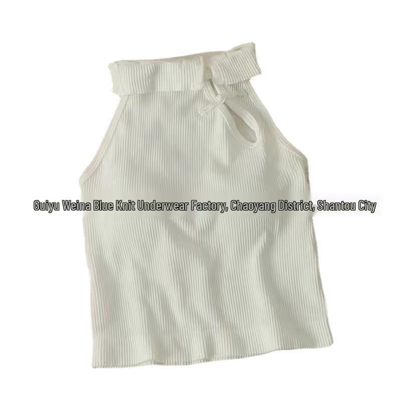 Осенний ретро ципао на пуговицах, топ-камисоль - сексуальный топ без рукавов с завязкой на шее для женщин