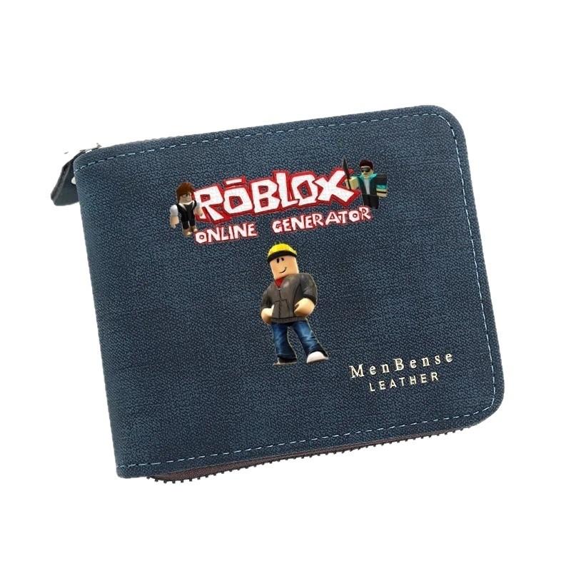 Идеальный Мужской Кожаный Кошелек MenBense Roblox с Мультяшным Принтом, Короткой Молнией, Держателем для Карт, Портативным Кошельком для Монет для Детей, Подростков, для Повседневного Использования, в Школу, в Поездку