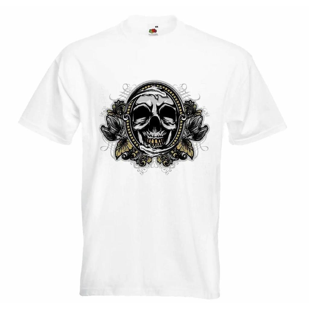 T Shirt Vintage Skull Bikershirt Gothic Bike Club Mc Motorcycle Chopper Custom Vintage Soft Stylish Slightly Graphic