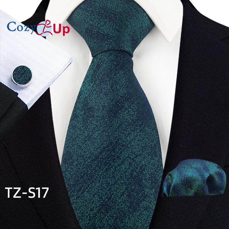 Cozy Up Набор из трех предметов, модный деловой мужской галстук с узором пейсли, включает в себя галстук, запонки, носовой платок