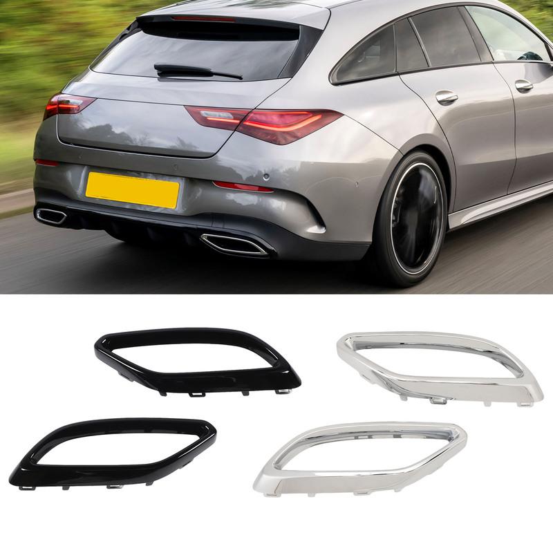 2Pcs Car Exhaust Tip Cover Trims UV Proof Left Right Anti Long Durability 1184920100 Left Right Fit for CLA-Class C118