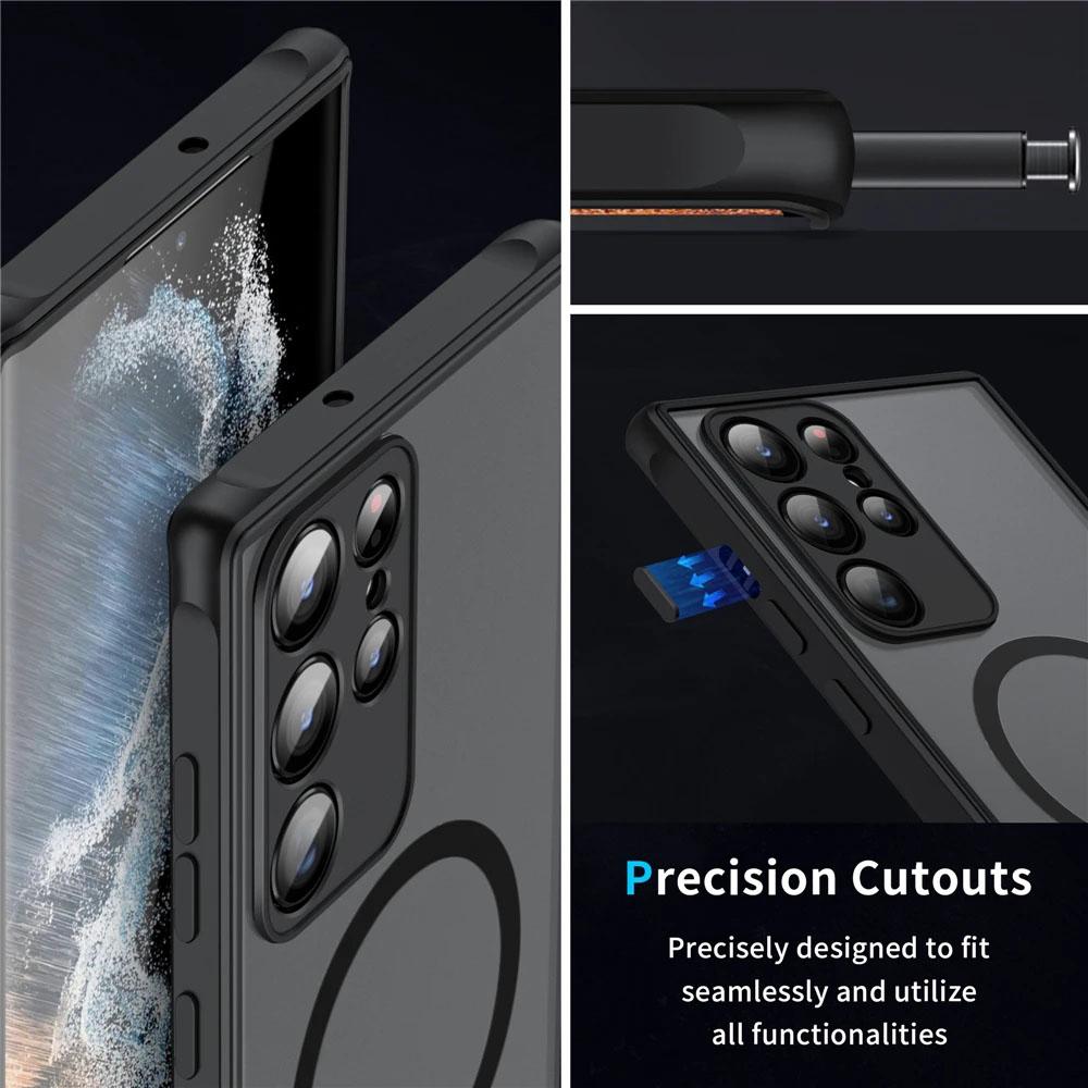 Противоударный чехол Magsafe для Samsung Galaxy S23 Ultra S22 S21 Plus S20 S21 Fe A53 5g A52s A12 A13 A51 A71 A32, магнитные чехлы