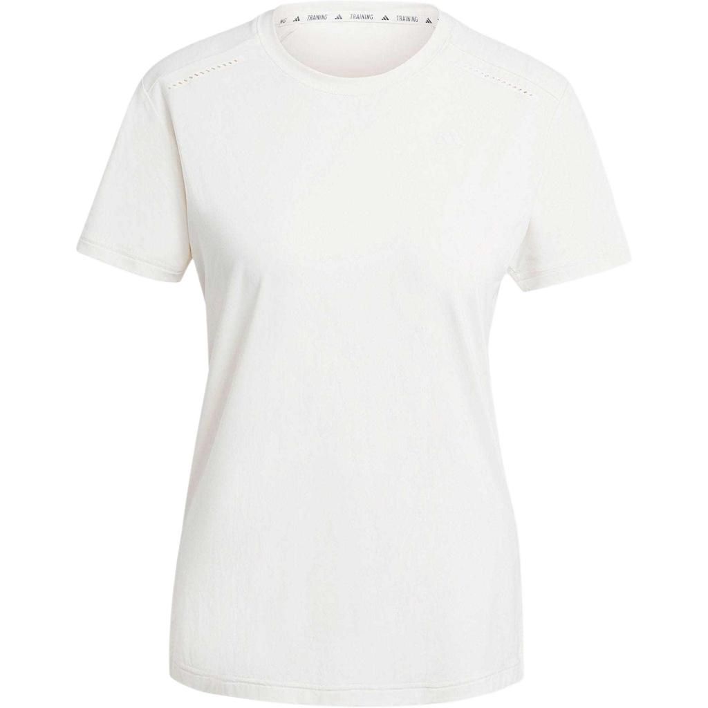 adidas Футболка Cooltouch Crewneck, однотонная, спортивная, для фитнеса, с круглым вырезом, коротким рукавом, с заниженной линией плеч, женские топы, розовые, белые JN9617